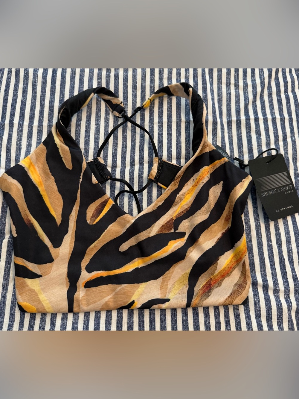 Savage X Fenty Black and Gold Branded Hang Tag